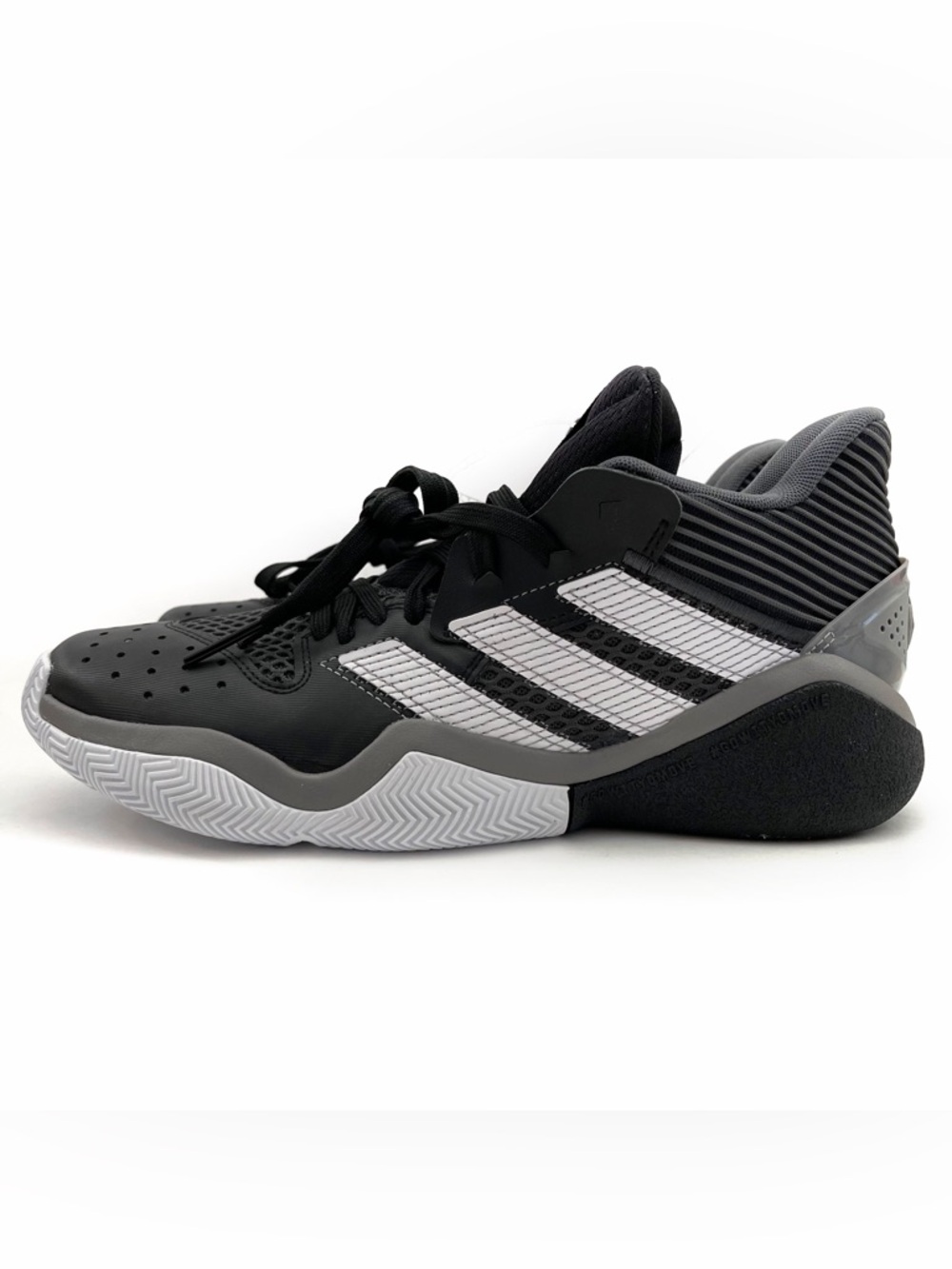 Adidas James Harden Stepback Basketball Sneakers Mens Size 7 Shoes Black Grey